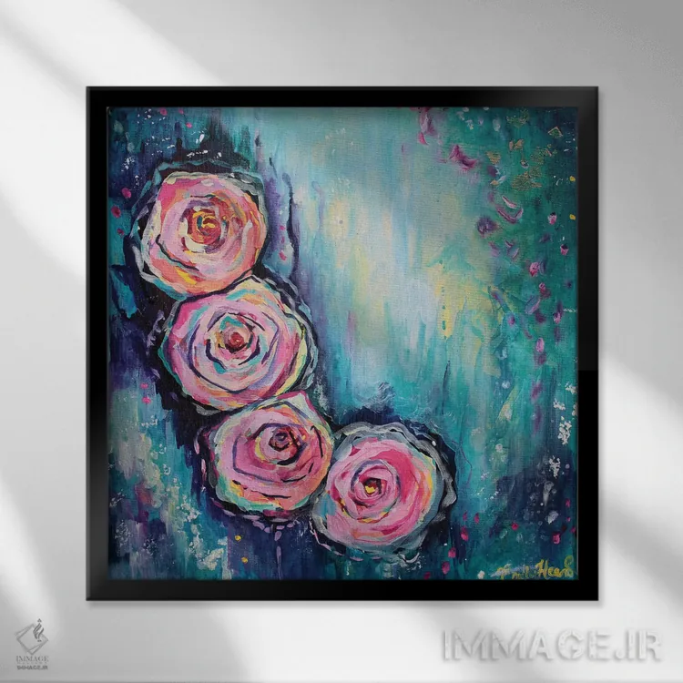 تابلو سحابی (پدیده نجومی) اثر امیلی لوئیز هرد - نمای قابدار مشکی