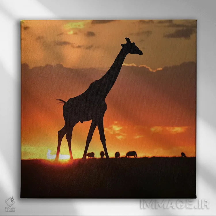 تابلو غروب ماسای مارا اثر المر وایس - نمای روبهرو روی دیوار