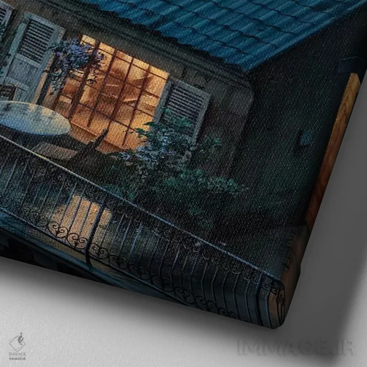 تابلو پناهگاه سقفی اثر اوگنی لوشپین - نمای نزدیک بافت بوم