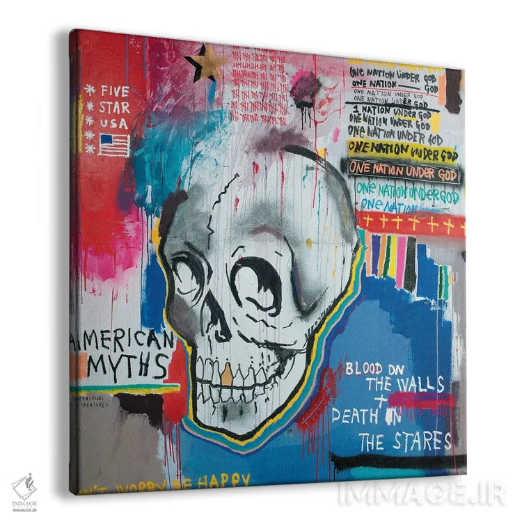 تابلو آمریکای پنجستاره اثر اددی لاو - نمای پرسپکتیو محصول
