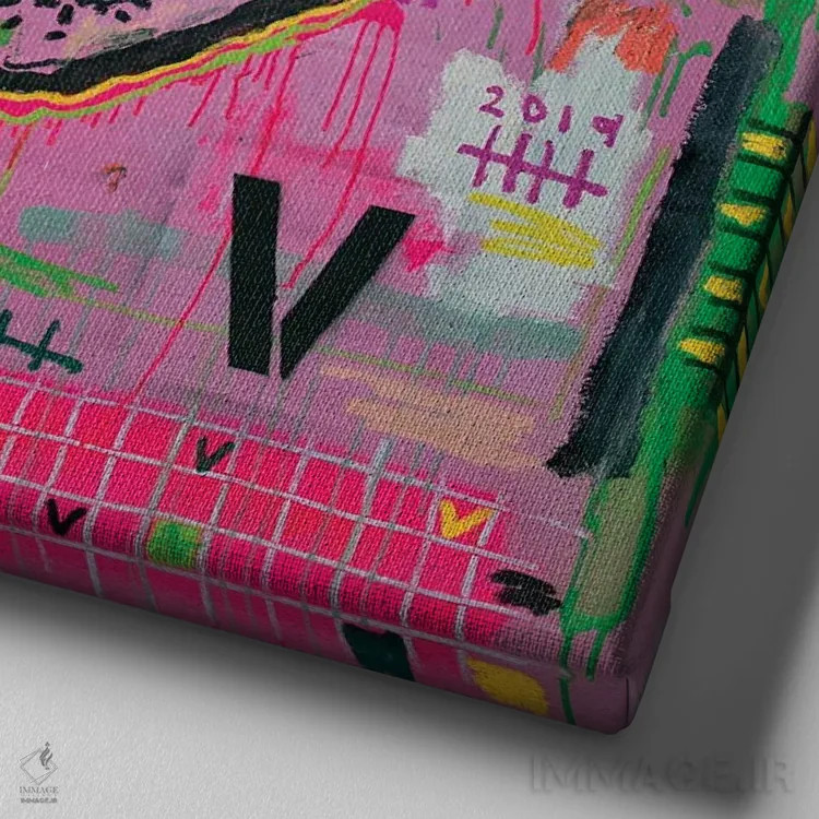 تابلو اکسلسیور ۵ اثر اددی لاو - نمای نزدیک بافت بوم