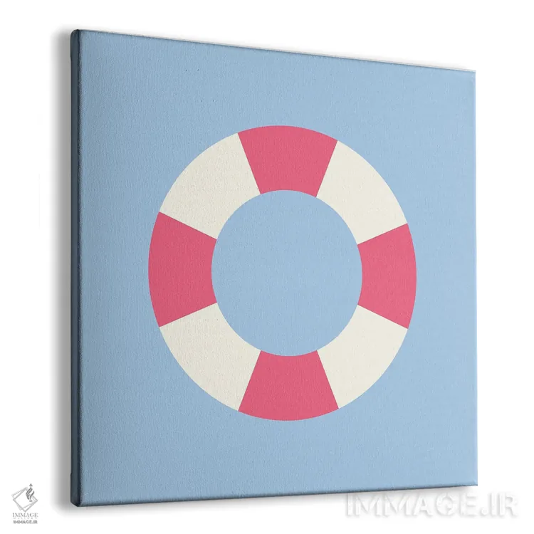 تابلو "تیوپ شنا در استخر" اثر لایمن کریتیو کو. (شرکت/استودیو خلاق) - نمای پرسپکتیو محصول