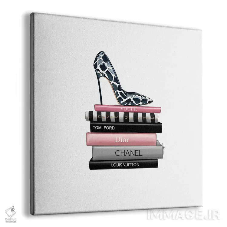 تابلو "کتاب و کفش پاشنهبلند" اثر الزا فوچه - نمای پرسپکتیو محصول