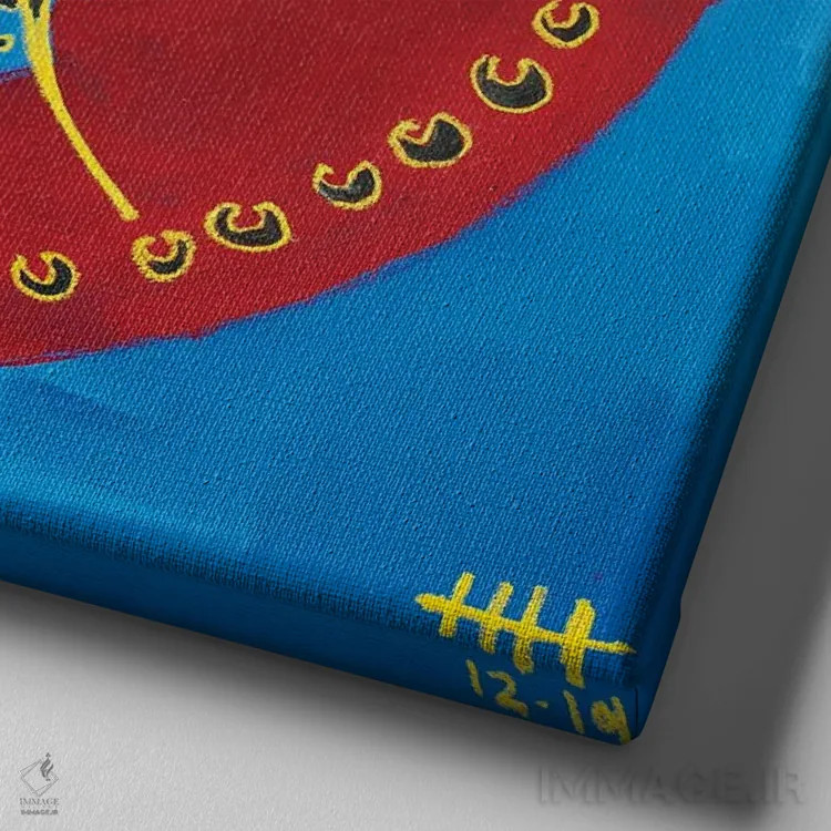 تابلو اشرافزادهٔ اصلی ۱ اثر اددی لاو - نمای نزدیک بافت بوم