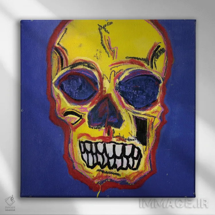 تابلو جمجمهٔ ۱۳ اثر اددی لاو - نمای روبهرو روی دیوار