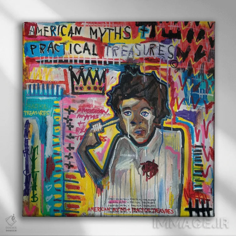 تابلو افسانههای آمریکایی، گنجینههای عملی: JMB اثر اددی لاو - نمای روبهرو روی دیوار