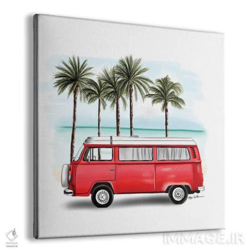 تابلو کامیونت قرمز اثر الزا فوچه - نمای پرسپکتیو محصول