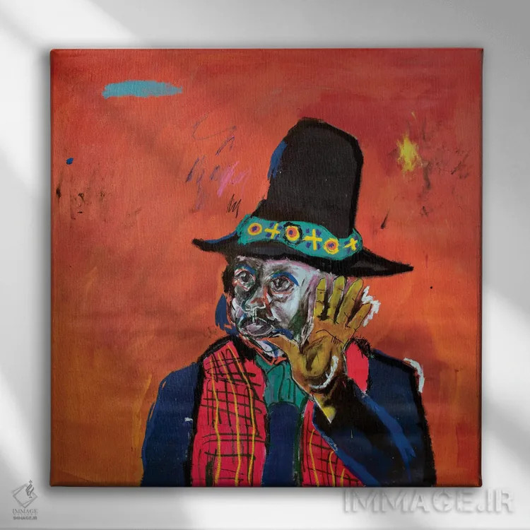 تابلو "آیندهٔ گذشتهگرا" اثر اددی لاو - نمای روبهرو روی دیوار