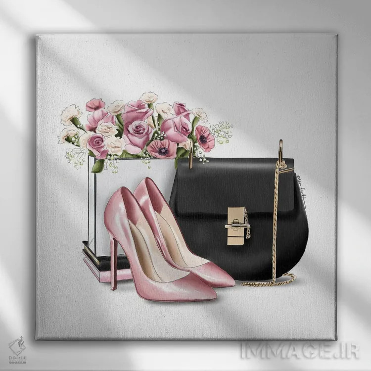 تابلو لوازم ضروری بهاری اثر الزا فوچه - نمای روبهرو روی دیوار