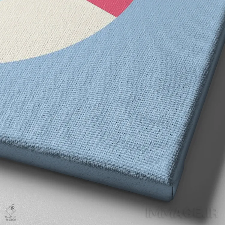 تابلو "تیوپ شنا در استخر" اثر لایمن کریتیو کو. (شرکت/استودیو خلاق) - نمای نزدیک بافت بوم