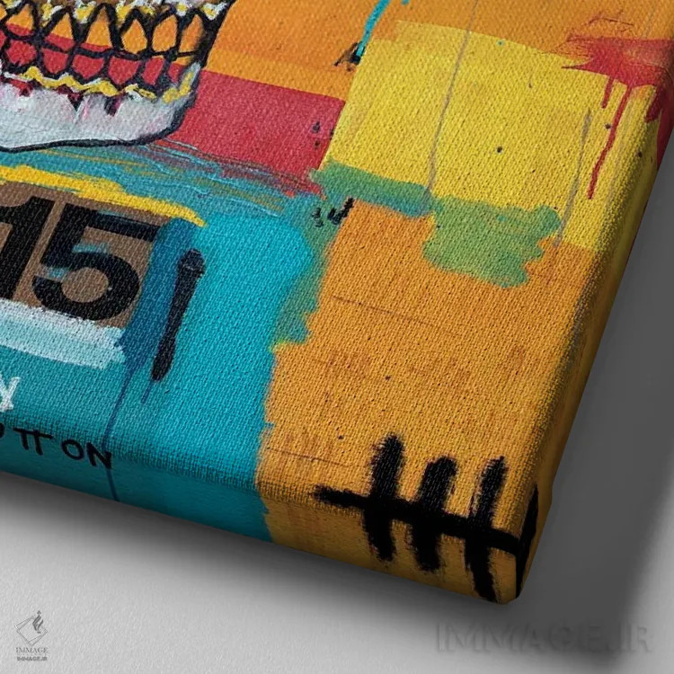 تابلو پنبهٔ لوکس اثر اددی لاو - نمای نزدیک بافت بوم