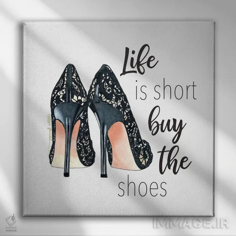 تابلو کفش را بخر اثر الزا فوچه - نمای روبهرو روی دیوار