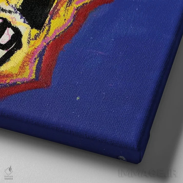 تابلو جمجمهٔ ۱۳ اثر اددی لاو - نمای نزدیک بافت بوم