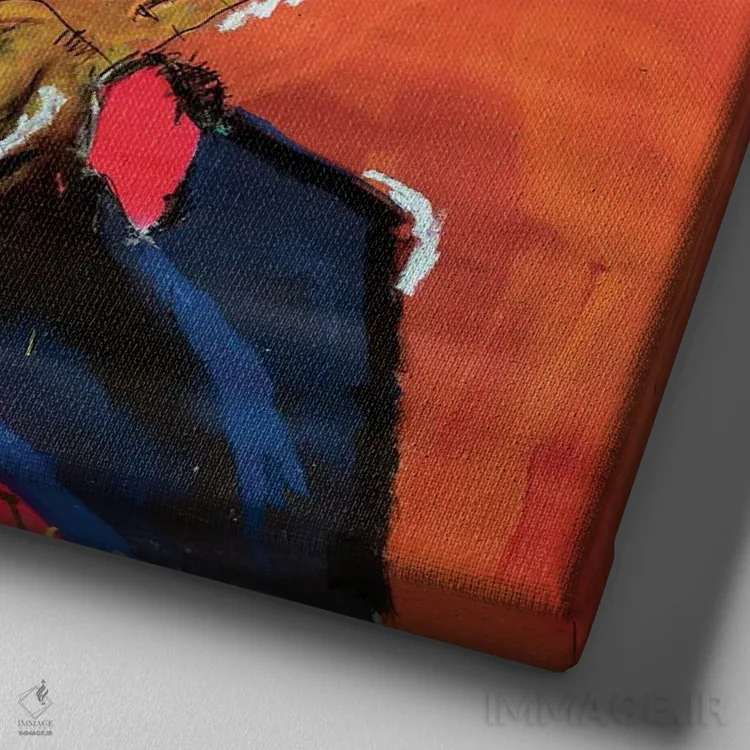 تابلو "آیندهٔ گذشتهگرا" اثر اددی لاو - نمای نزدیک بافت بوم