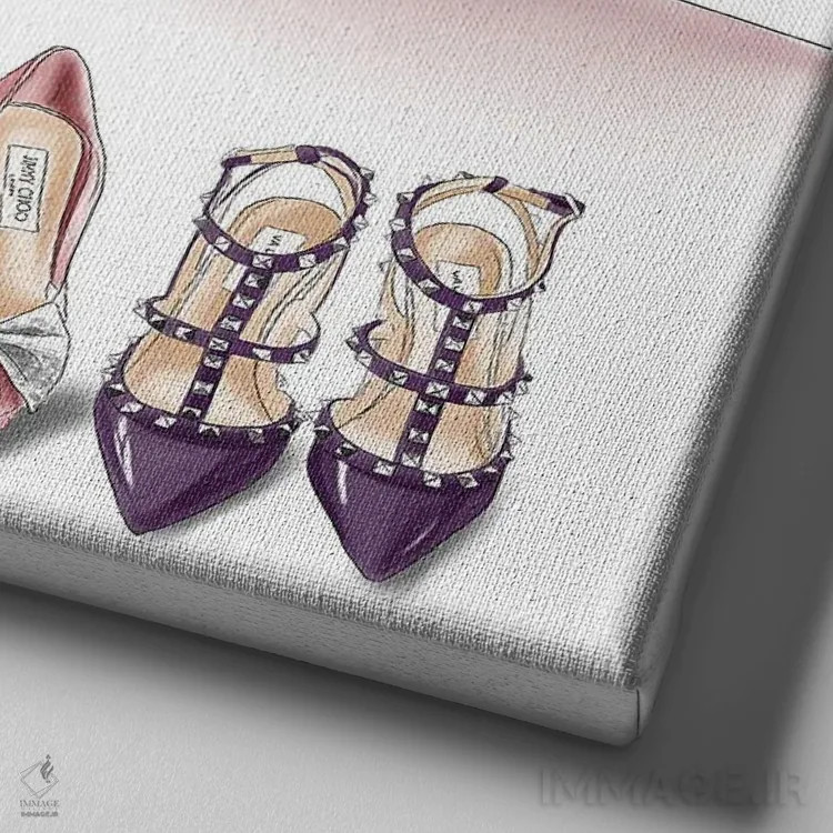 تابلو آرزوهای کمد لباس اثر الزا فوچه - نمای نزدیک بافت بوم