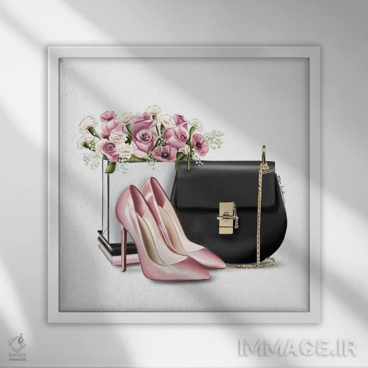 تابلو لوازم ضروری بهاری اثر الزا فوچه - نمای قابدار سفید