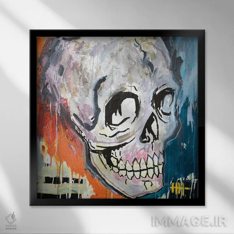 تابلو جمجمهٔ ۱۷ اثر اددی لاو - نمای قابدار مشکی