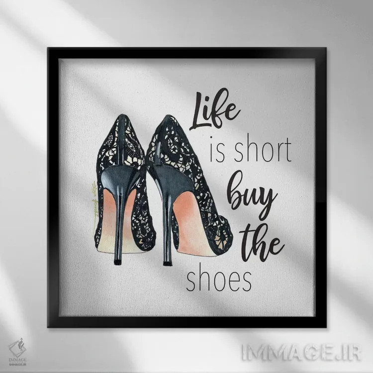 تابلو کفش را بخر اثر الزا فوچه - نمای قابدار مشکی