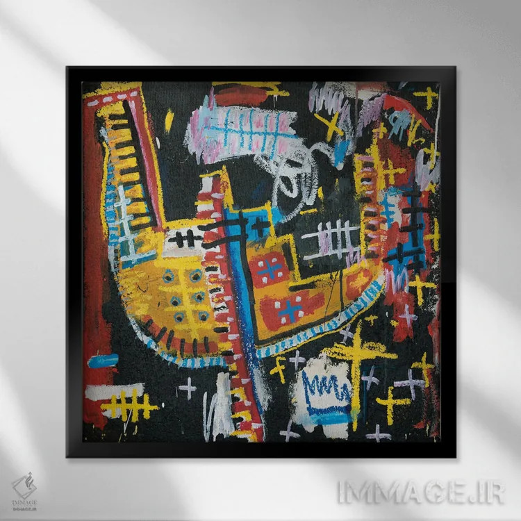 تابلو کاپیتان با کشتی غرق میشود اثر اددی لاو - نمای قابدار مشکی