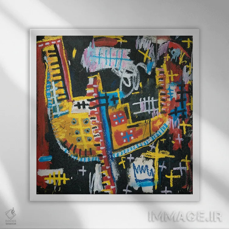 تابلو کاپیتان با کشتی غرق میشود اثر اددی لاو - نمای قابدار سفید