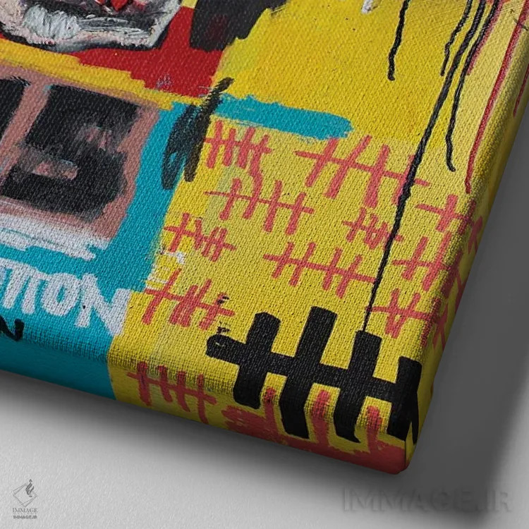 تابلو پنبه لوکس جونیور اثر اددی لاو - نمای نزدیک بافت بوم