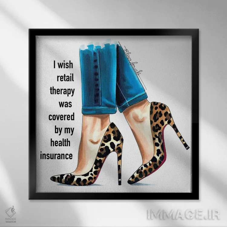 تابلو خرید درمانی اثر الزا فوچه - نمای قابدار مشکی