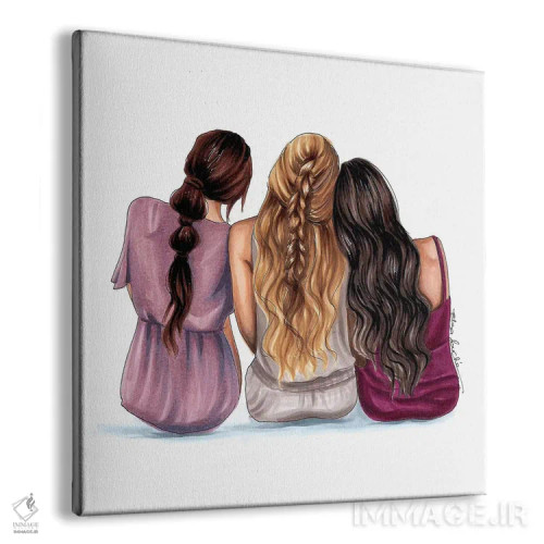 تابلو سه نفر ما اثر الزا فوچه - نمای پرسپکتیو محصول