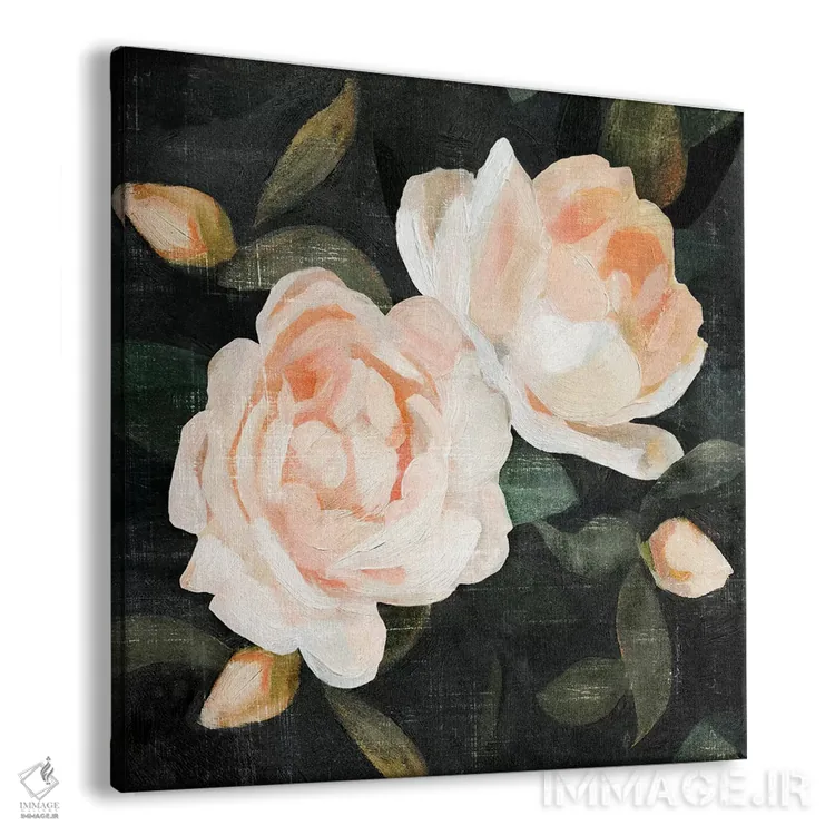 تابلو رزهای باغ نرم ۲ اثر اما کارولین - نمای پرسپکتیو محصول