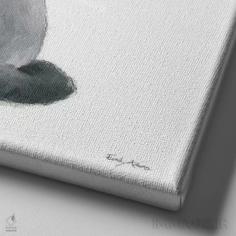 تابلو بچهگربههای دوستداشتنی ۶ اثر امیلی آدامز - نمای نزدیک بافت بوم