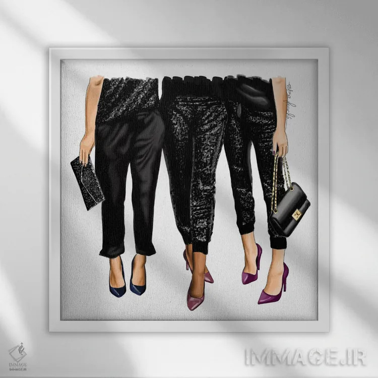 تابلو شب بیرون اثر الزا فوچه - نمای قابدار سفید