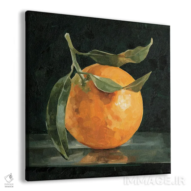 تابلو طبیعت بیجان پرتقال تیره ۱ اثر اما کارولین - نمای پرسپکتیو محصول