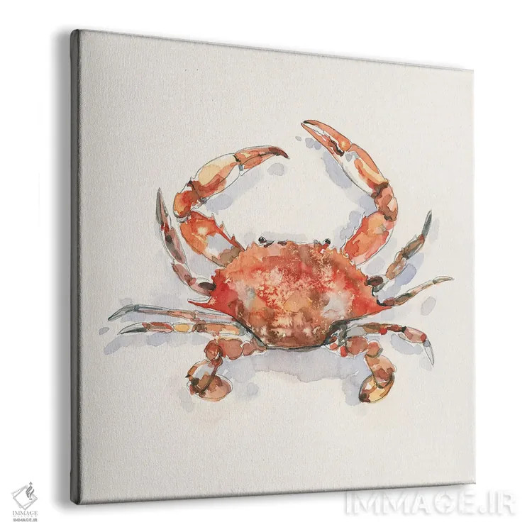 تابلو خرچنگ صدفی ۱ اثر اما کارولین - نمای پرسپکتیو محصول