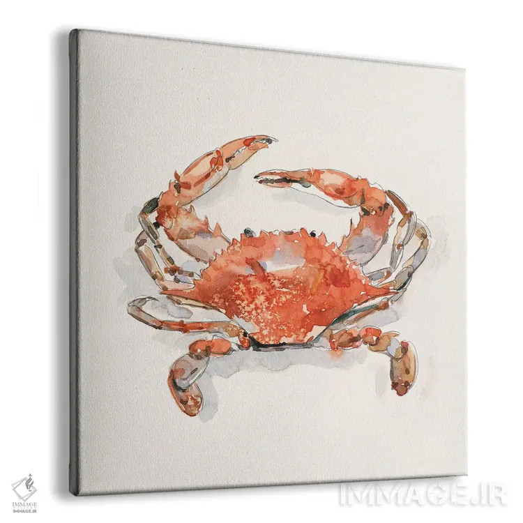 تابلو خرچنگ صدفی ۲ اثر اما کارولین - نمای پرسپکتیو محصول