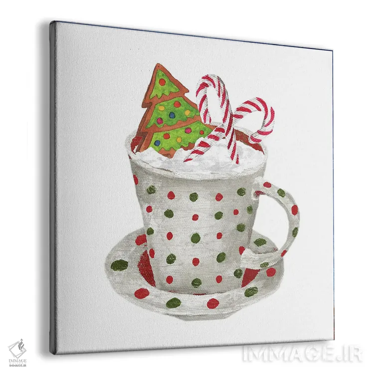 تابلو نان زنجبیلی و یک ماگ پر از کاکائو ۲ اثر الیزابت مدلی - نمای پرسپکتیو محصول