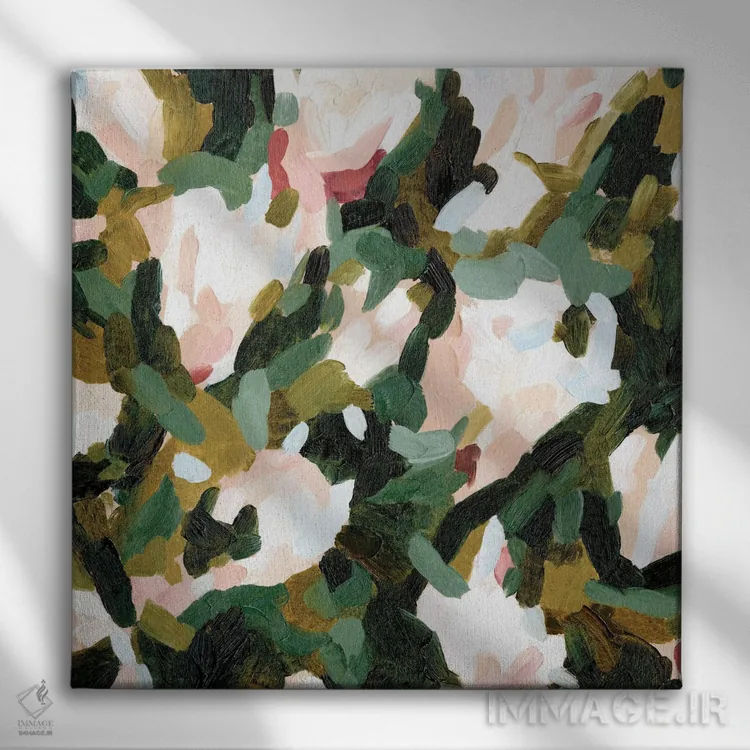 تابلو هجوم گلها ۱ اثر اما کارولین - نمای روبهرو روی دیوار