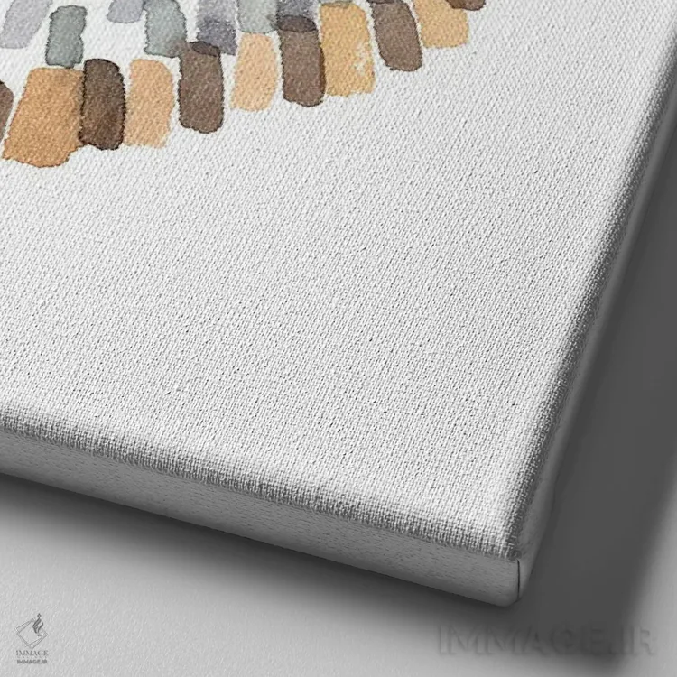 تابلو صدفهای ساده ۲ اثر اما کارولین - نمای نزدیک بافت بوم