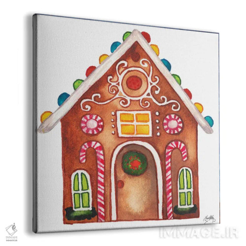 تابلو خانهٔ آبنبات و نان زنجبیلی ۱ اثر الیزابت مدلی - نمای پرسپکتیو محصول