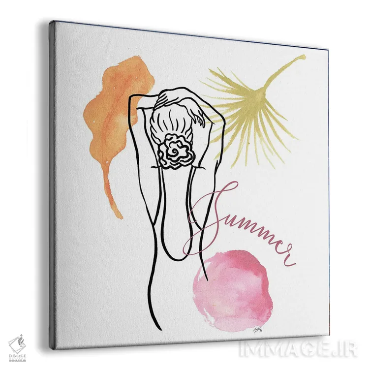 تابلو تصویرسازی تابستانی کنار دریا ۲ اثر الیزابت مدلی - نمای پرسپکتیو محصول