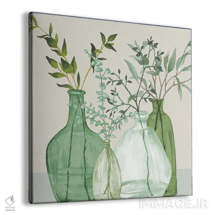 تابلو تزئینات آرامش سبز اثر الیزابت مدلی - نمای پرسپکتیو محصول