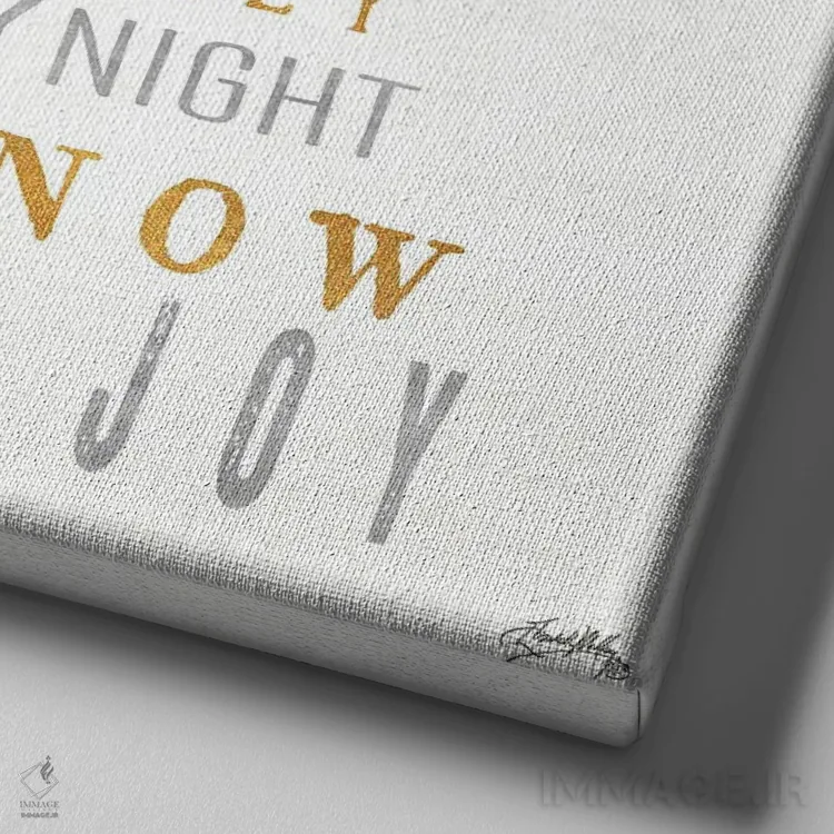 تابلو تبریک فصل نوئل اثر الیزابت مدلی - نمای نزدیک بافت بوم