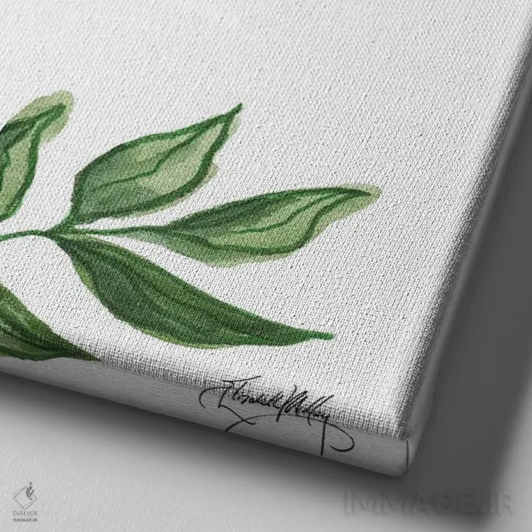 تابلو خوشآمدید اثر الیزابت مدلی - نمای نزدیک بافت بوم