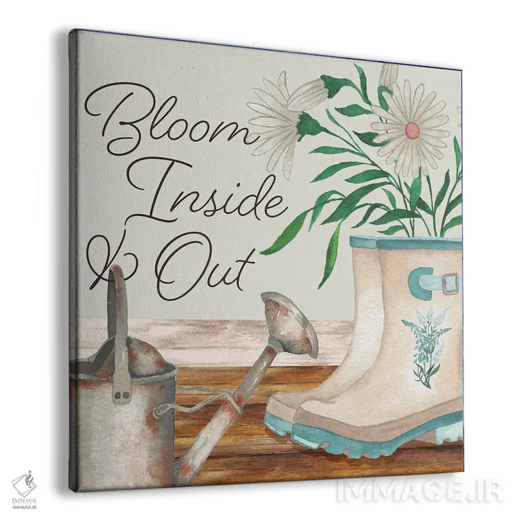 تابلو شکوفا شدن درون و بیرون اثر الیزابت مدلی - نمای پرسپکتیو محصول