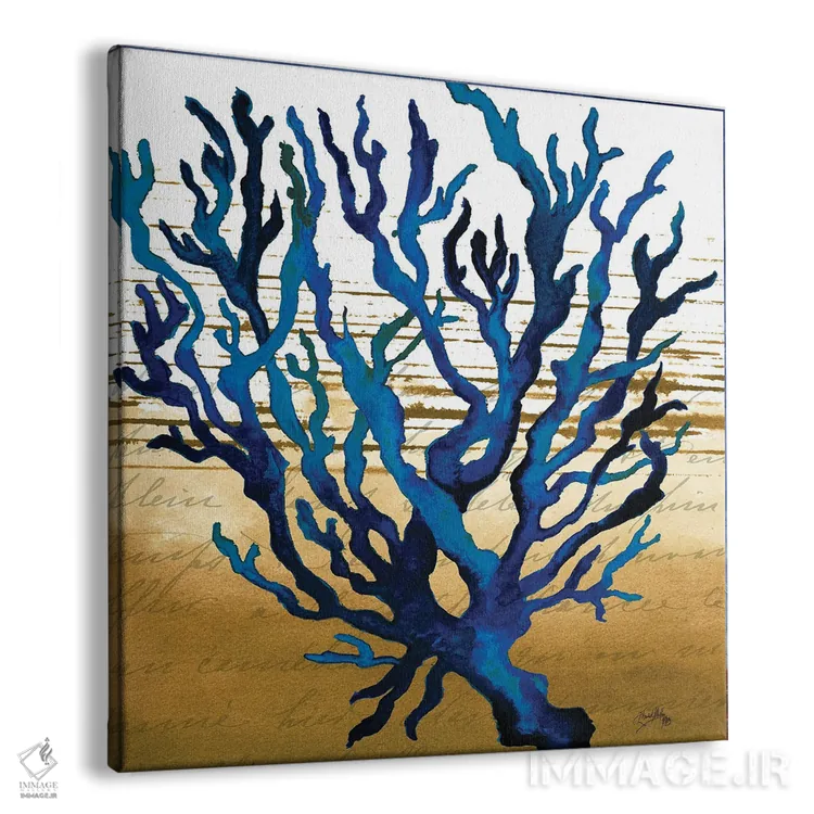 تابلو آبی ساحلی ۱ اثر الیزابت مدلی - نمای پرسپکتیو محصول