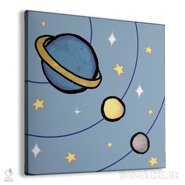 تابلو سامانهٔ خورشیدی ناقص اثر الیزابت مدلی - نمای پرسپکتیو محصول