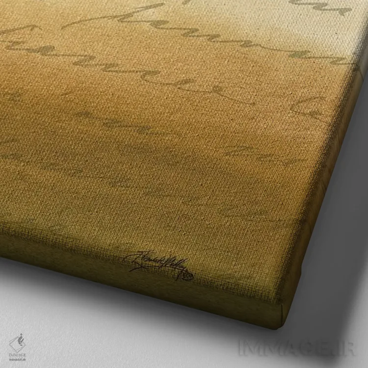 تابلو آبی ساحلی ۳ اثر الیزابت مدلی - نمای نزدیک بافت بوم