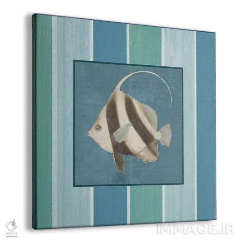 تابلو ماهی روی نوارها I اثر الیزابت مدلی - نمای پرسپکتیو محصول