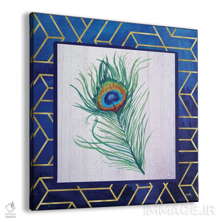 تابلو پر طاووس II اثر الیزابت مدلی - نمای پرسپکتیو محصول