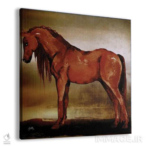 تابلو اسب قرمز II اثر الیزابت مدلی - نمای پرسپکتیو محصول
