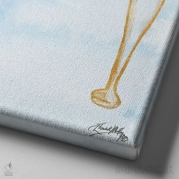 تابلو الهامبخش حمام شمارهٔ دو اثر الیزابت مدلی - نمای نزدیک بافت بوم