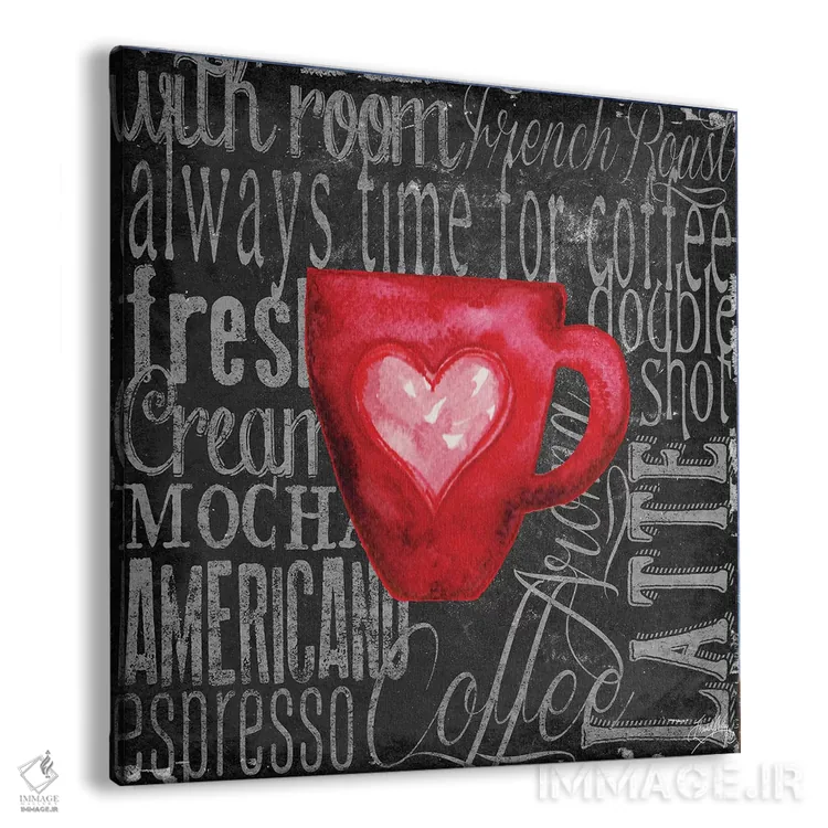 تابلو قهوهٔ روز شمارهٔ پنج اثر الیزابت مدلی - نمای پرسپکتیو محصول